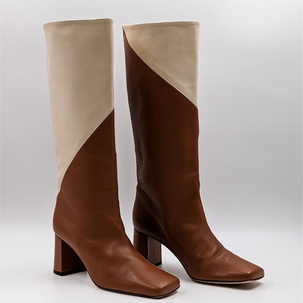 Dear Frances Women Verona Retro 70s Italian Leather Boots size 7.5US EU38 EUC